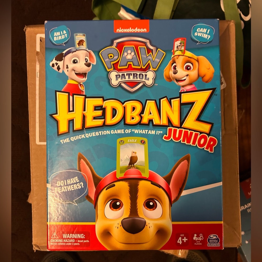 HedBanz Junior PAW🐾Patrol 🐶Picture Guessing”?”Board Game